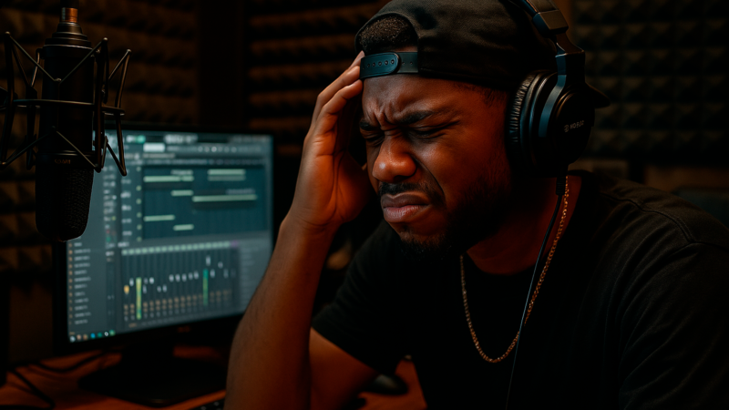 A rapper struggling with mix & master